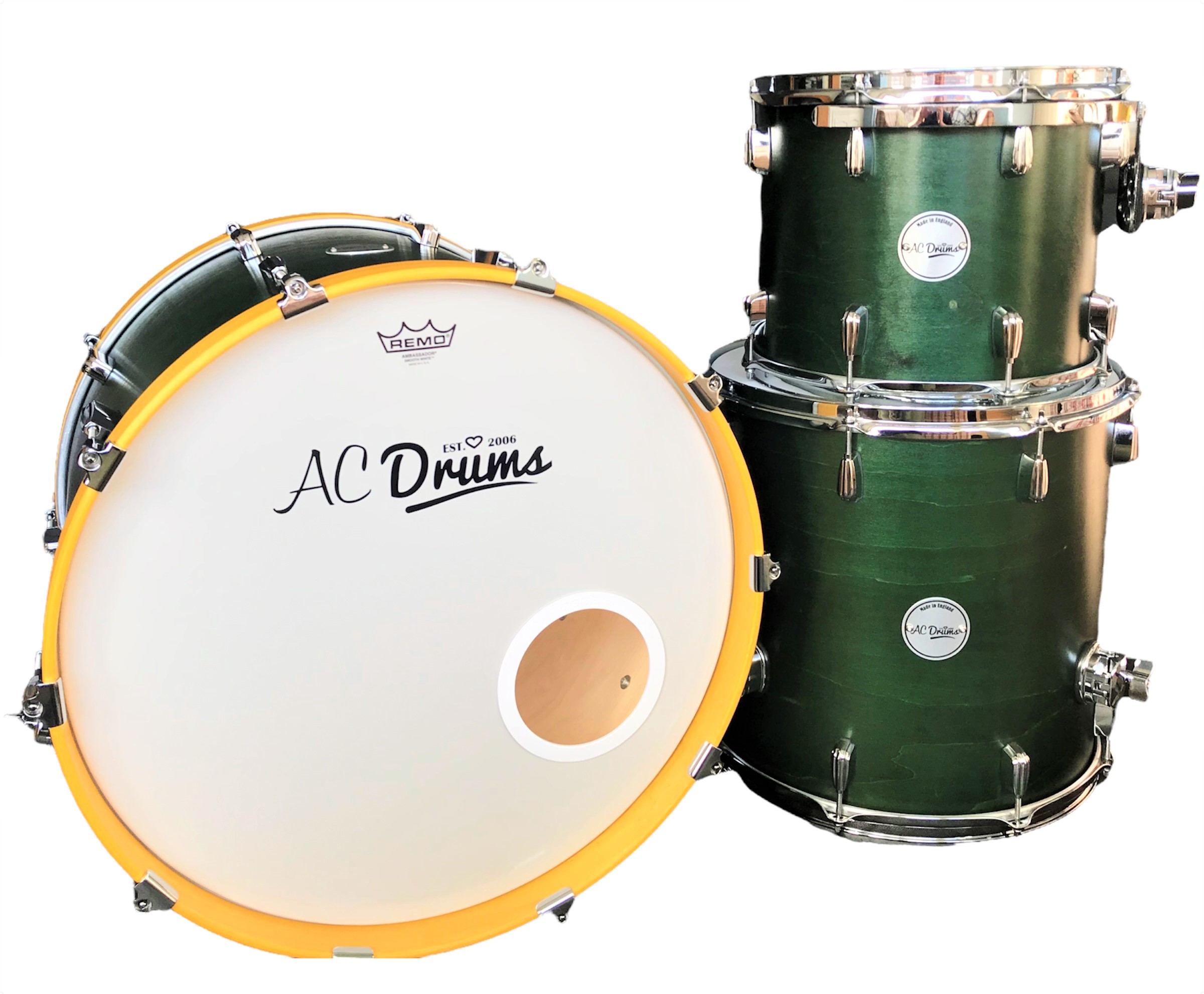 AC Drums British Racing Green Custom Drums